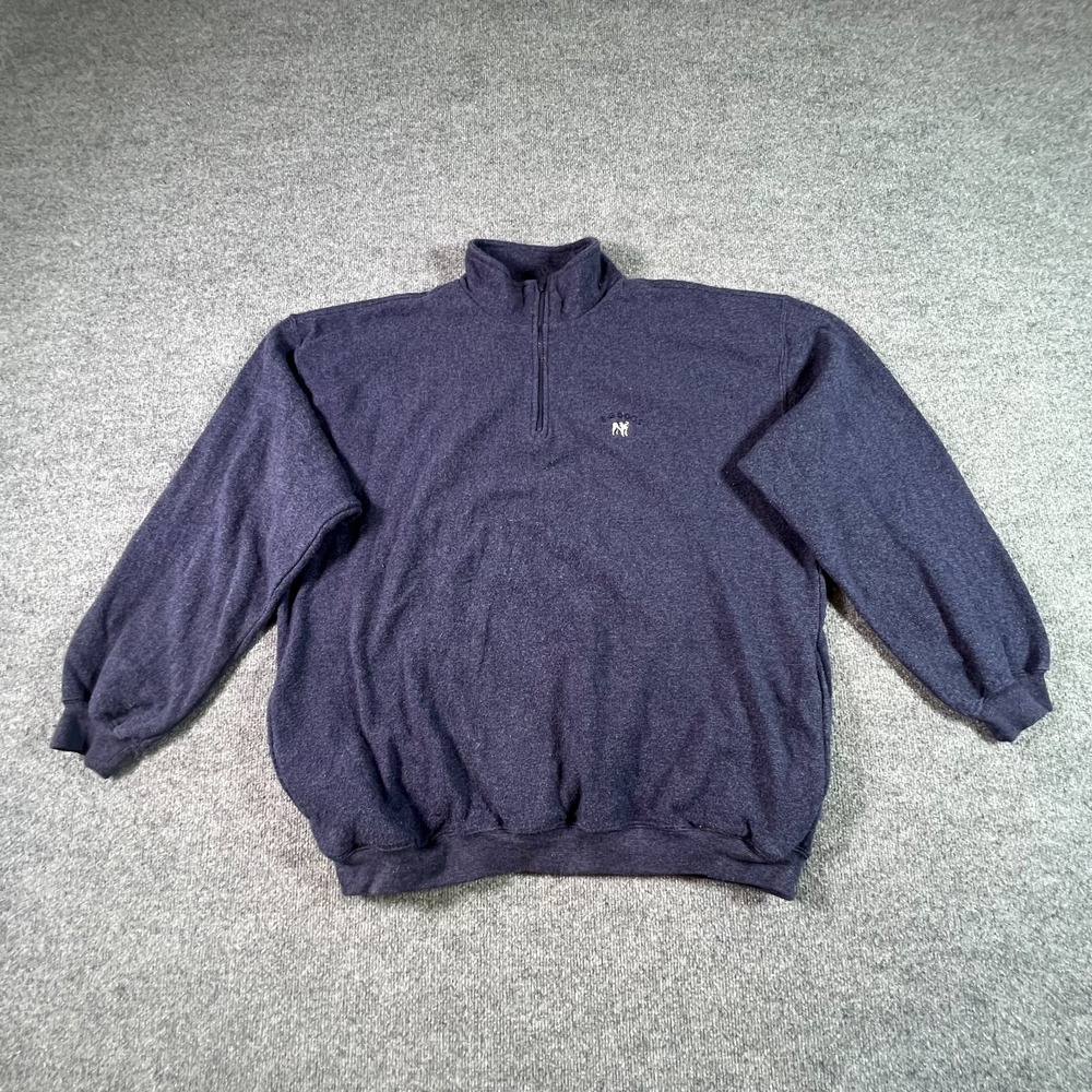 Big Dogs Sweatshirt Women's 2X Blue Cotton Sports Performance Athletic 1/4-Zip